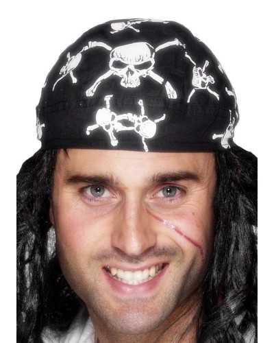 Bandana pirate noir