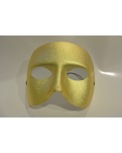 Demi masque tissu or 
