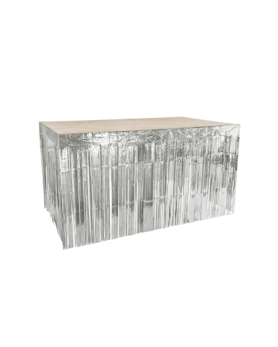 Jupe de table argent métallisé