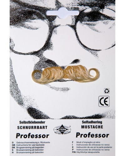 Moustache professeur blonde