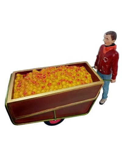 Statue résine porteur orange