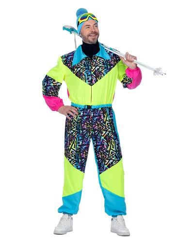 Tenue de ski années 80 fluo
