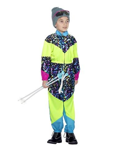 Tenue de ski années 80 fluo enfant