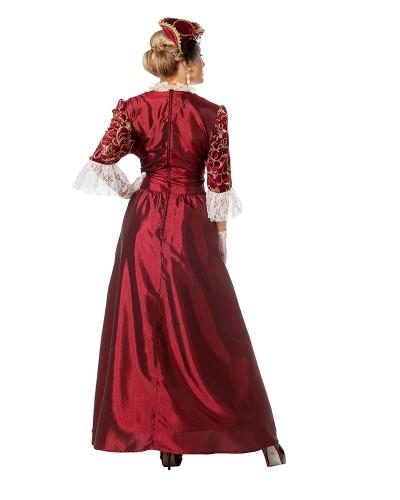 Marquise robe longue femme bordeaux