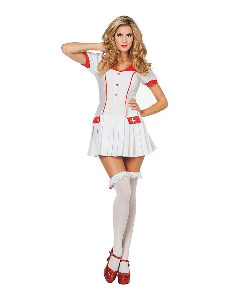 Costume d'infirmière avec jupe plissée