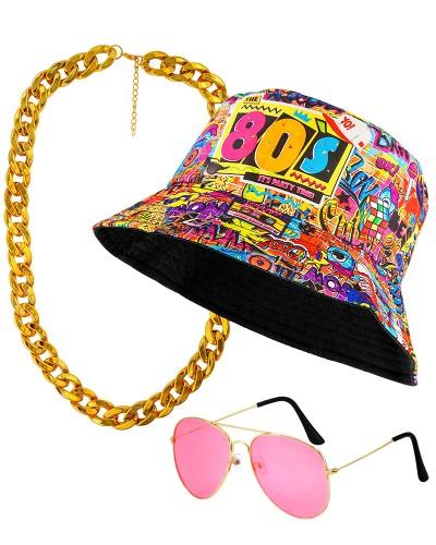Ensemble Funky 80's (lunettes/collier/bob)