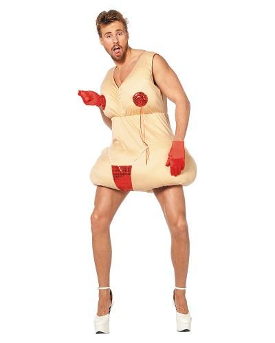 Déguisement humoristique "Grosse dame nue pour homme"