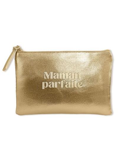 Pochette Métallisée Or Maman Parfaite