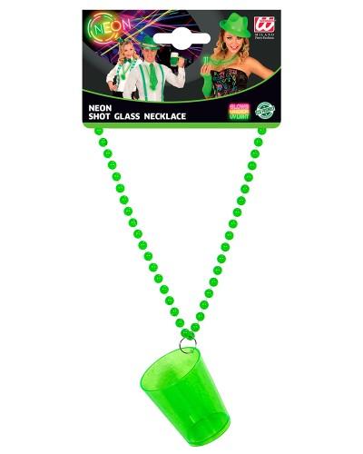 Collier porte verre "vert"