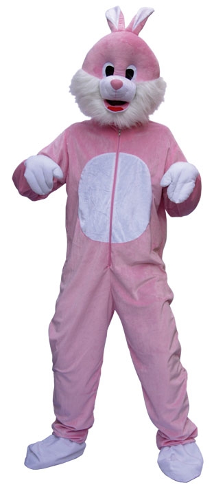 mascotte lapin rose