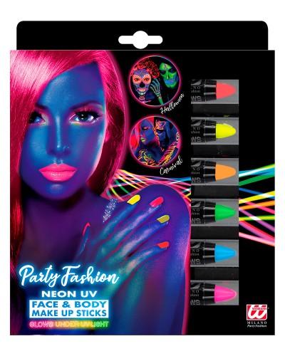 Set de 6 Crayons de maquillage fluo de 21 ml