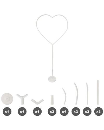 "KIT" Structure ballons en forme de cœur DIY