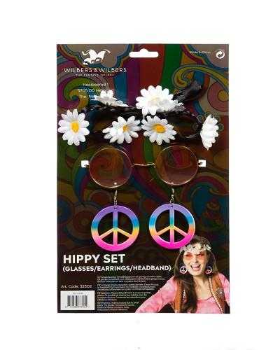 Set Hippie "lunettes, boucles d'oreille et bandana"