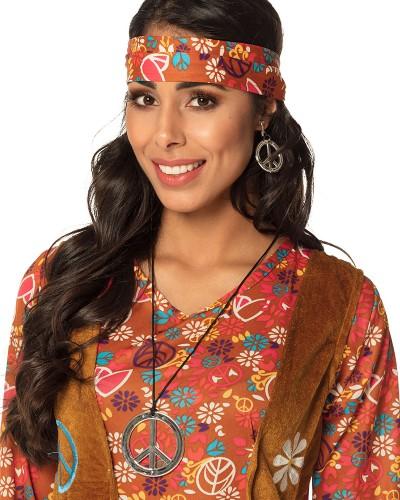 Set collier et boucles d'oreille "Peace & Love"