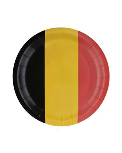 Assiettes en papier aux couleurs de la Belgique