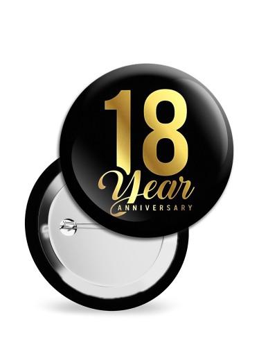 Badges Anniversaire "18 ans" 58 mm