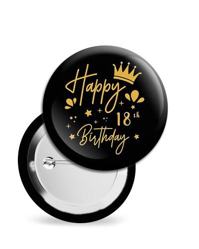 Badges Anniversaire "Happy Birthday" 58 mm