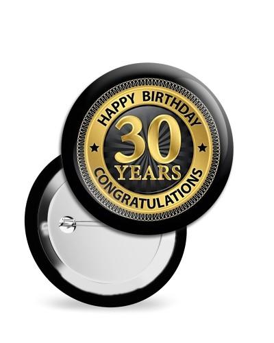 Badges Anniversaire "30 ans" 58 mm