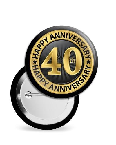 Badges Anniversaire "40 ans" 58 mm