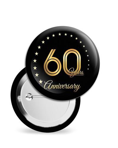 Badges Anniversaire "60 ans" 58 mm