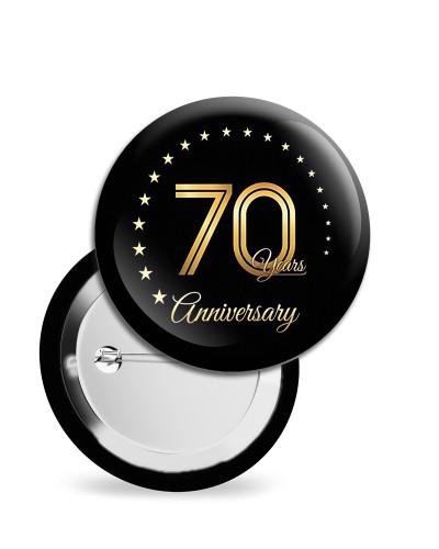 Badges Anniversaire "70 ans" 58 mm