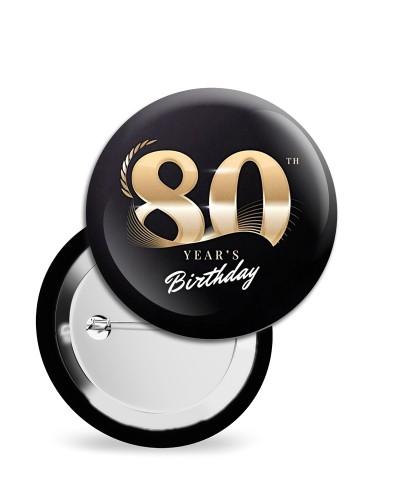 Badges Anniversaire "80 ans" 58 mm