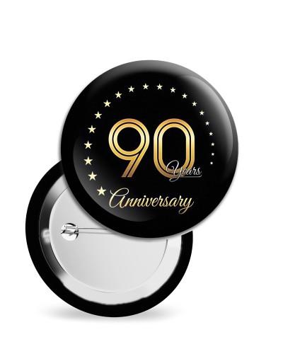 Badges Anniversaire "90 ans" 58 mm