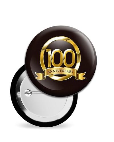 Badges Anniversaire "100 ans" 58 mm