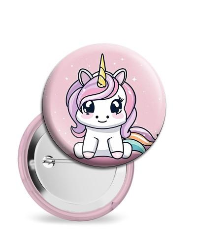 Badges "Licorne" 58 mm "Personnalisable en ligne"