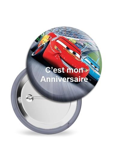 Badges Anniversaire "Cars" 58 mm