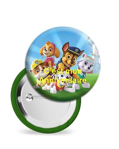 Badges Anniversaire  "Pat Patrouille" 58 mm