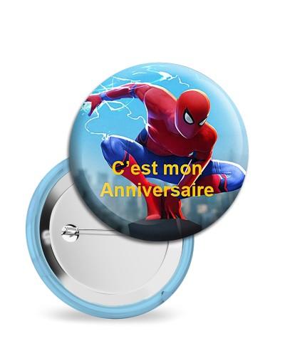 Badges Anniversaire Spiderman 58 mm