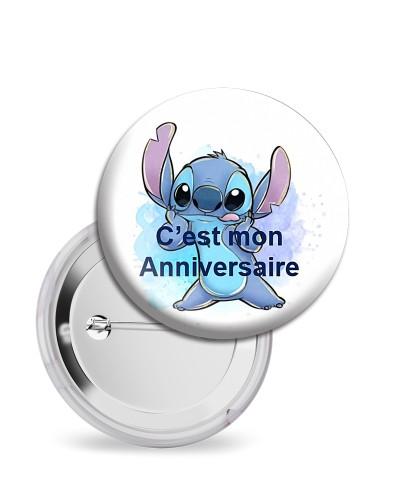 Badges Anniversaire Stitch 58 mm