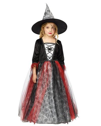 Robe de Sorcière Toile d'Araignée avec chapeau