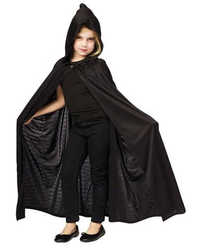 Cape noire avec capuche pour enfant