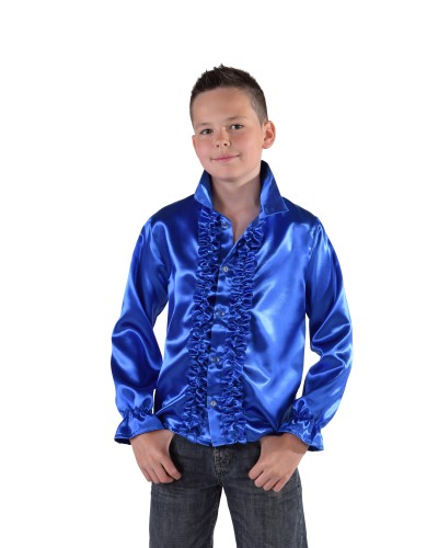 Chemise disco enfant bleu