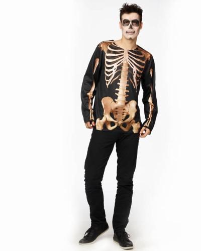 Long t-shirt squelette homme