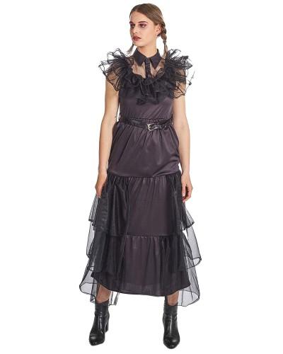 Costume Robe Noir de Mercredi femme