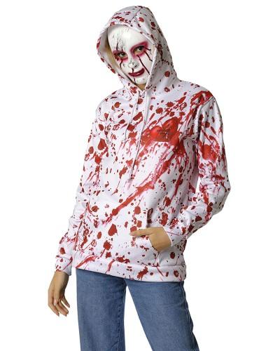 Sweat zippé + masque tête tueur psycho assorti