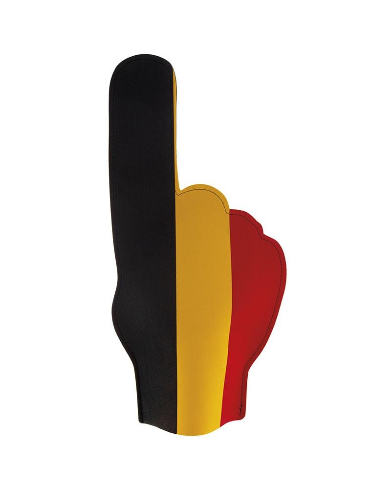 Main géante en mousse drapeau Belge– 50 × 25 cm
