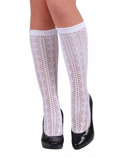 Chaussettes Traditionnelles Femme – Dentelle Blanche à Motif Bavarois