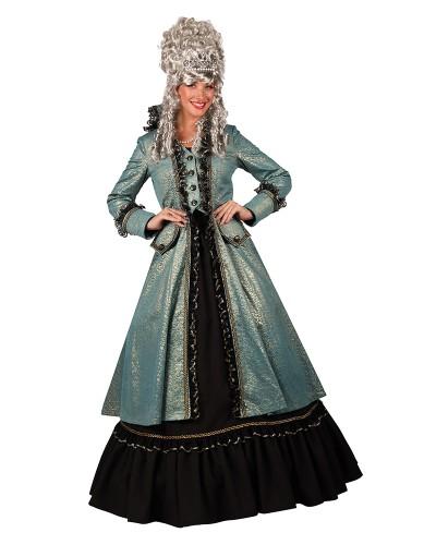 Déguisement de marquise de Versailles - Robe turquoise baroque luxe femme