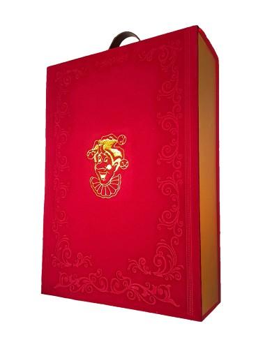 Boîte de rangement Saint-Nicolas – Satin rouge luxueux