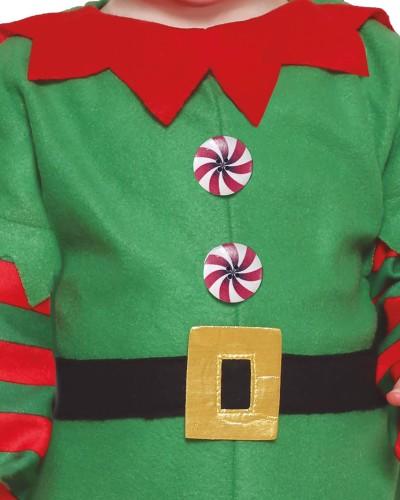 Déguisement Elfe de Noël bébé – Chapeau, chemise, pantalon et couvre-pieds