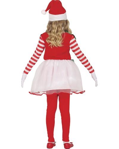 Déguisement Miss Elfe de Noël enfant – Robe, pantalon et chapeau