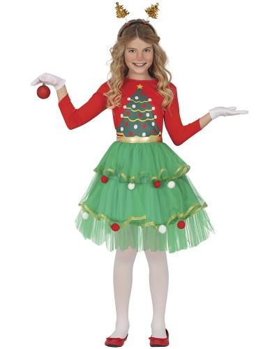 Robe Sapin de Noël enfant – Déguisement festif pour fille