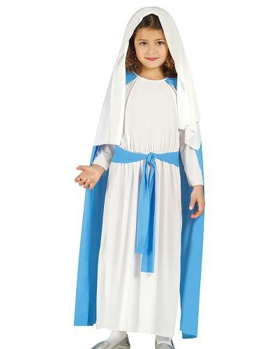 Déguisement Vierge Marie enfant – Tunique, cape, ceinture et coiffe