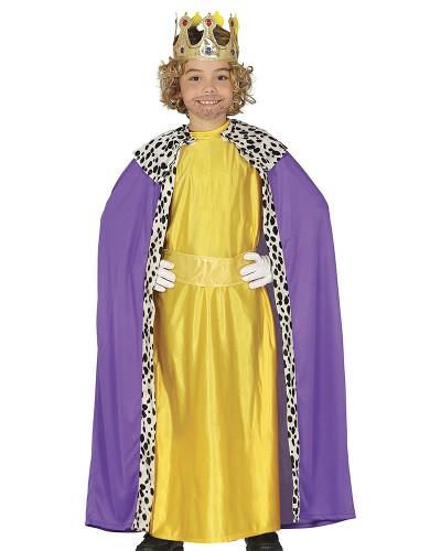 Déguisement Roi Mage jaune enfant – Cape, tunique et ceinture