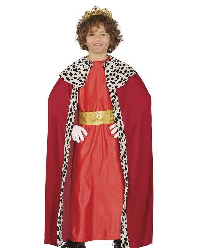 Déguisement Roi Mage rouge enfant – Cape, tunique et ceinture