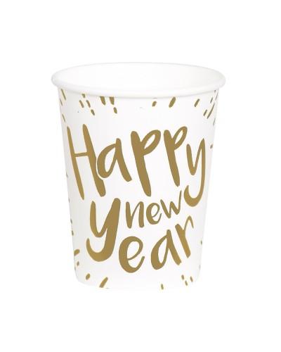 Set 10 gobelets papier Happy New Year – 25 cl